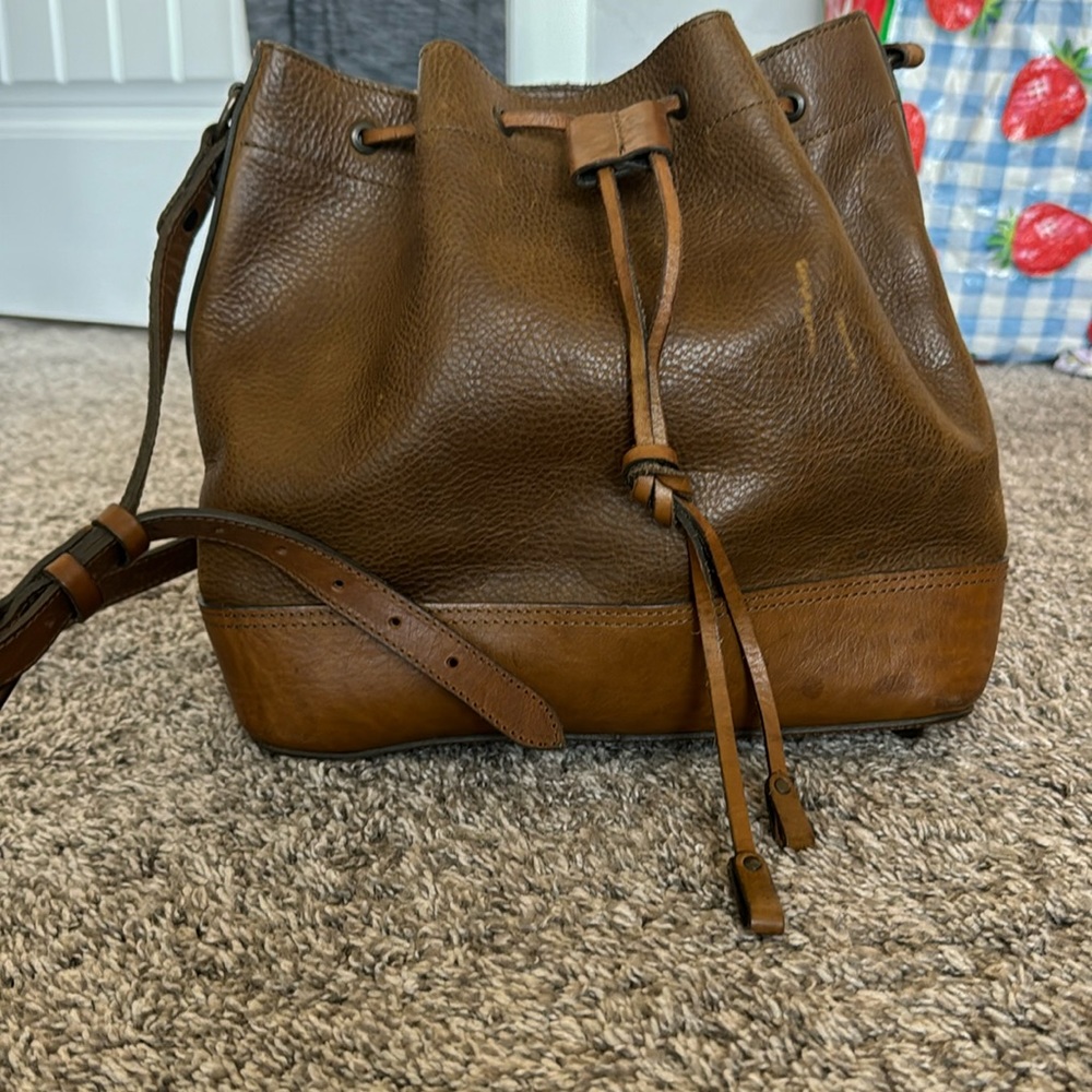 Will Leather Hoods hobo style cross-body greenish brown bag